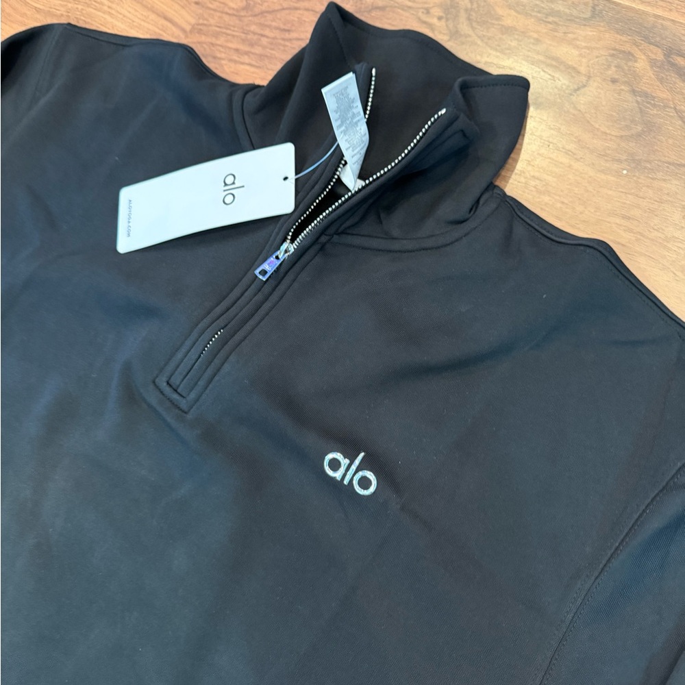 💪🏼 ALO Yoga Unisex Black Zip-Up Sweater 🖤 - Picture 2 of 10